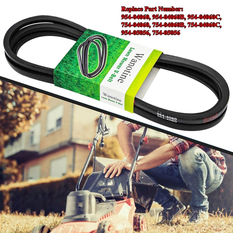 Wanotine 954-04060C Deck Belt Replaces Troy Bilt Riding Mower 42'' Deck Belt 954-04060 954-04060B 754-04060, Fits MTD Troy-Bilt Craftsman Cub Cadet John Deere Lawn Tractor Mowers (1/2" x 96 1/2") - Image 3
